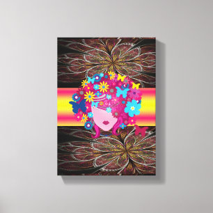Stretched Canvas Print Moederdag Floral