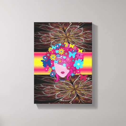 Stretched Canvas Print Moederdag Floral (Voorkant)