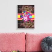 Stretched Canvas Print Moederdag Floral (Insitu (Woonkamer))