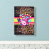 Stretched Canvas Print Moederdag Floral (Insitu (Houten vloer))