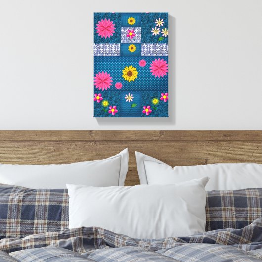 Stretched Canvas Print Moederdag Floral (Insitu (Slaapkamer))