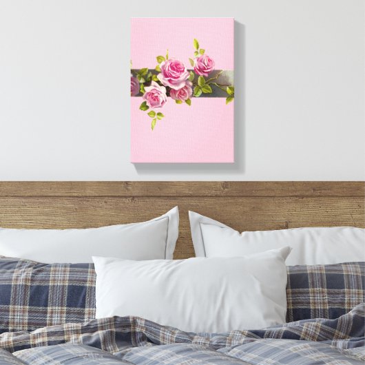 Stretched Canvas Print Moederdag Floral (Insitu (Slaapkamer))