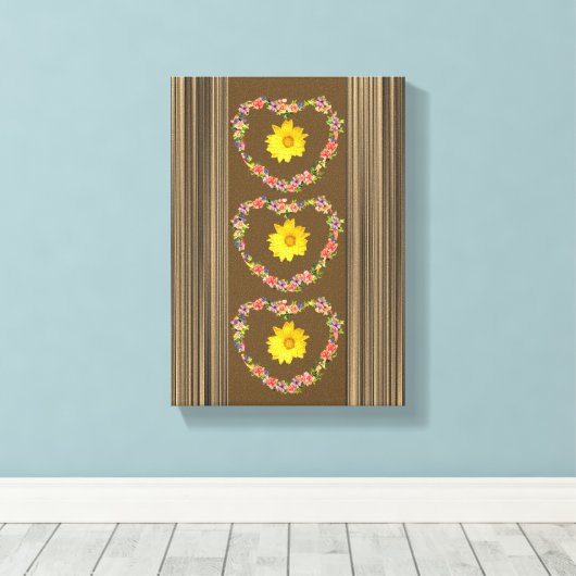 Stretched Canvas Print Moederdag Floral (Insitu (Houten vloer))