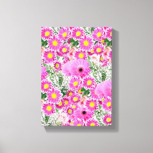 Stretched Canvas Print Moederdag Floral (Voorkant)