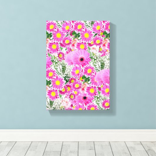 Stretched Canvas Print Moederdag Floral (Insitu (Houten vloer))