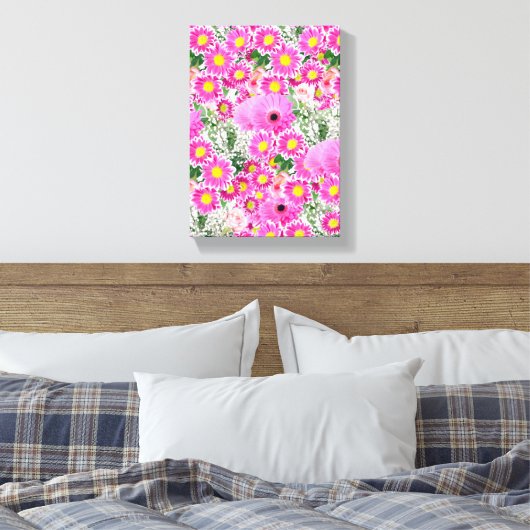 Stretched Canvas Print Moederdag Floral (Insitu (Slaapkamer))