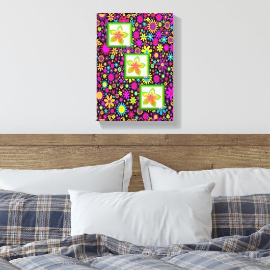 Stretched Canvas Print Moederdag Floral (Insitu (Slaapkamer))