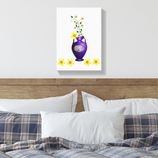 Stretched Canvas Print Moederdag Floral (Insitu (Slaapkamer))