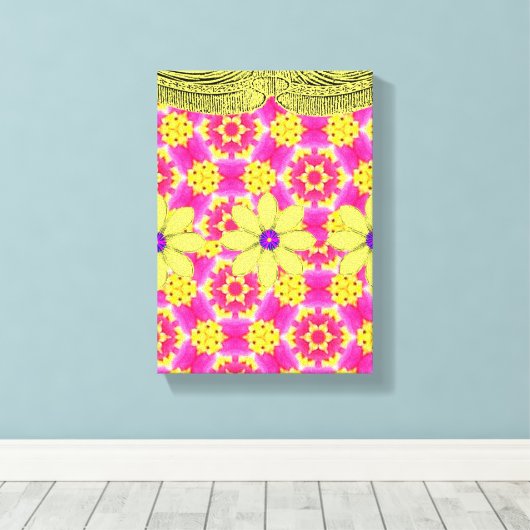 Stretched Canvas Print Moederdag Floral (Insitu (Houten vloer))
