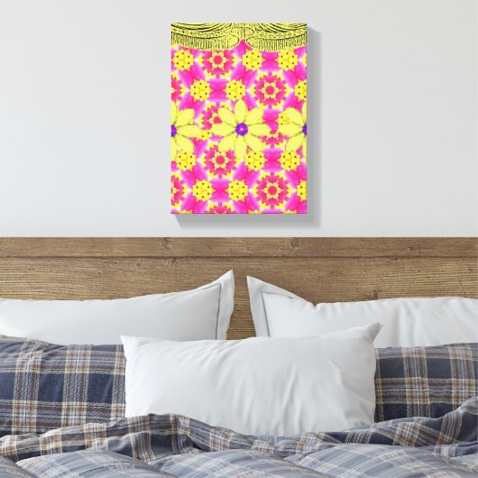 Stretched Canvas Print Moederdag Floral (Insitu (Slaapkamer))