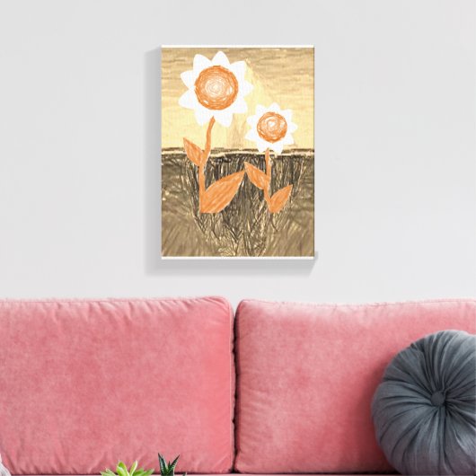 Stretched Canvas Print Moederdag Floral (Insitu (Woonkamer))