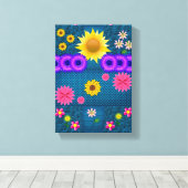 Stretched Canvas Print Moederdag Floral (Insitu (Houten vloer))
