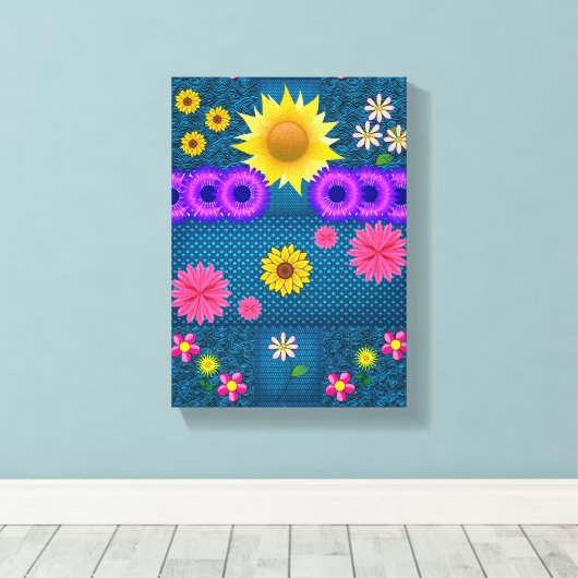Stretched Canvas Print Moederdag Floral (Insitu (Houten vloer))