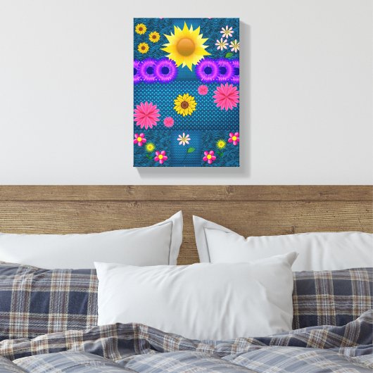 Stretched Canvas Print Moederdag Floral (Insitu (Slaapkamer))