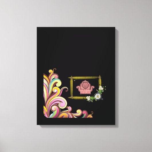 Stretched Canvas Print Moederdag Floral (Voorkant)