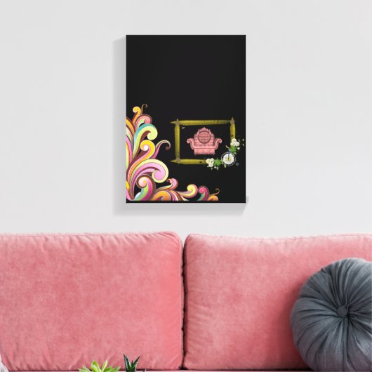 Stretched Canvas Print Moederdag Floral (Insitu (Woonkamer))