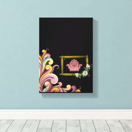 Stretched Canvas Print Moederdag Floral (Insitu (Houten vloer))
