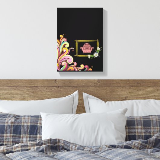 Stretched Canvas Print Moederdag Floral (Insitu (Slaapkamer))