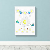 Stretched Canvas Print Moederdag Floral (Insitu (Houten vloer))