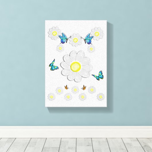 Stretched Canvas Print Moederdag Floral (Insitu (Houten vloer))