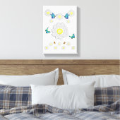 Stretched Canvas Print Moederdag Floral (Insitu (Slaapkamer))
