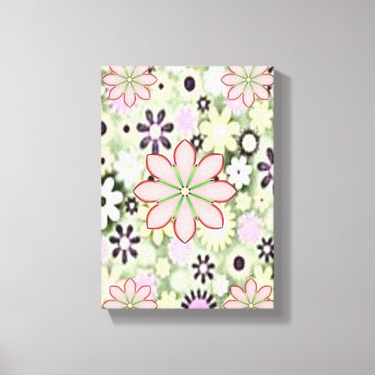Stretched Canvas Print Moederdag Floral (Voorkant)