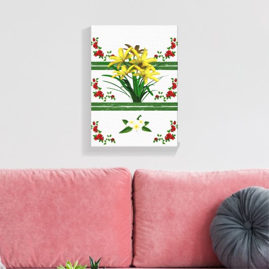 Stretched Canvas Print Moederdag Floral (Insitu (Woonkamer))