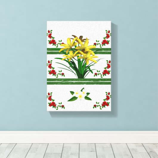 Stretched Canvas Print Moederdag Floral (Insitu (Houten vloer))