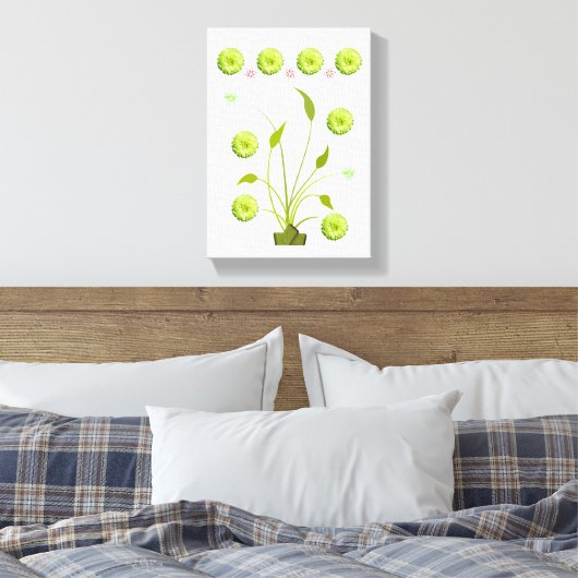 Stretched Canvas Print Moederdag Floral (Insitu (Slaapkamer))
