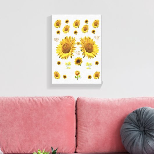 Stretched Canvas Print Moederdag Floral (Insitu (Woonkamer))