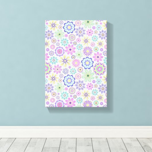 Stretched Canvas Print Moederdag Floral (Insitu (Houten vloer))