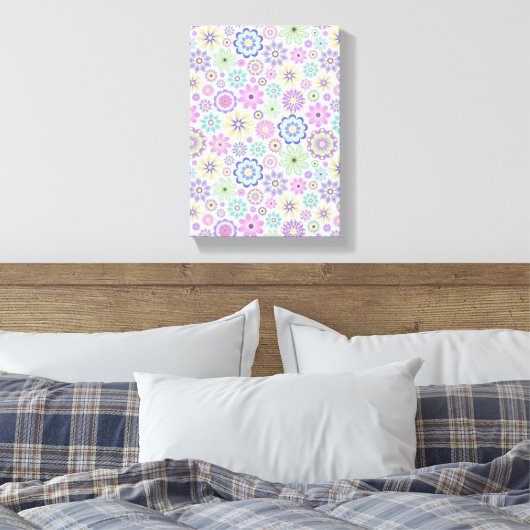 Stretched Canvas Print Moederdag Floral (Insitu (Slaapkamer))