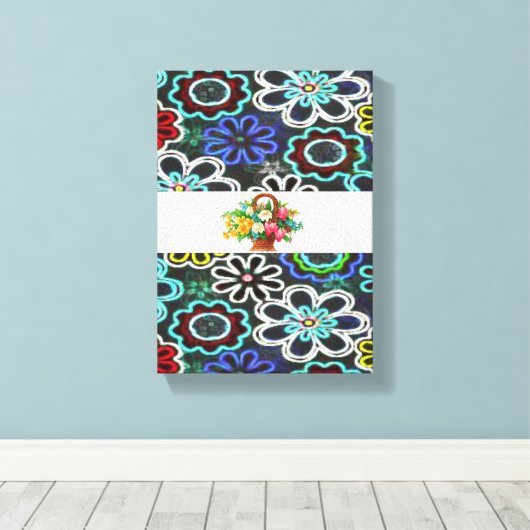 Stretched Canvas Print Moederdag Floral (Insitu (Houten vloer))