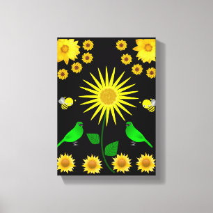 Stretched Canvas Print Moederdag Floral