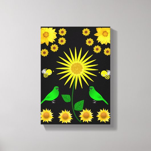 Stretched Canvas Print Moederdag Floral (Voorkant)