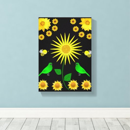Stretched Canvas Print Moederdag Floral (Insitu (Houten vloer))