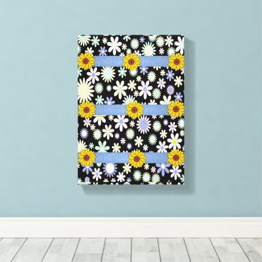 Stretched Canvas Print Moederdag Floral (Insitu (Houten vloer))