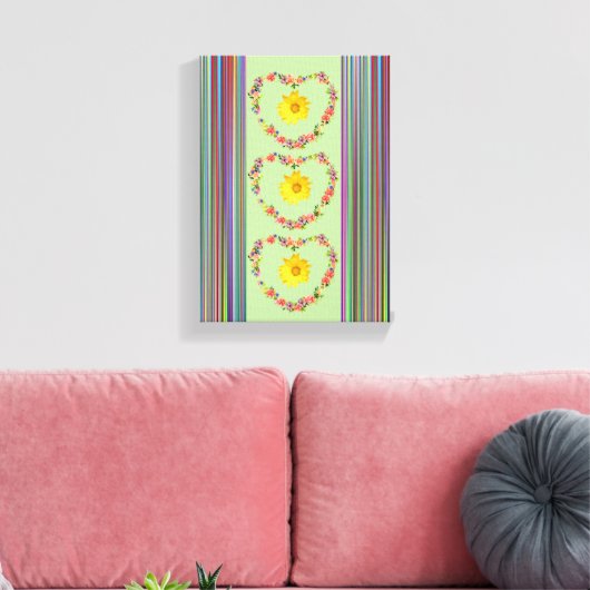 Stretched Canvas Print Moederdag Floral (Insitu (Woonkamer))