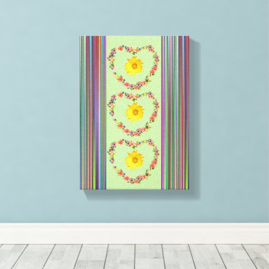 Stretched Canvas Print Moederdag Floral (Insitu (Houten vloer))