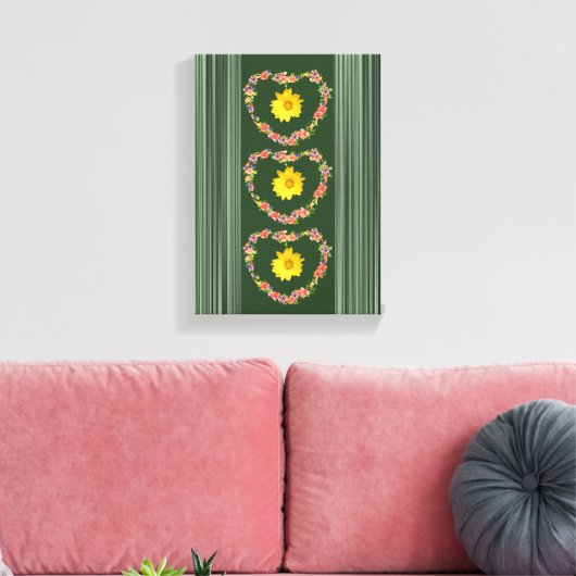 Stretched Canvas Print Moederdag Floral (Insitu (Woonkamer))