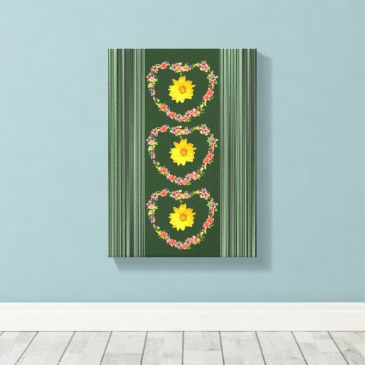 Stretched Canvas Print Moederdag Floral (Insitu (Houten vloer))