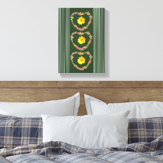 Stretched Canvas Print Moederdag Floral (Insitu (Slaapkamer))