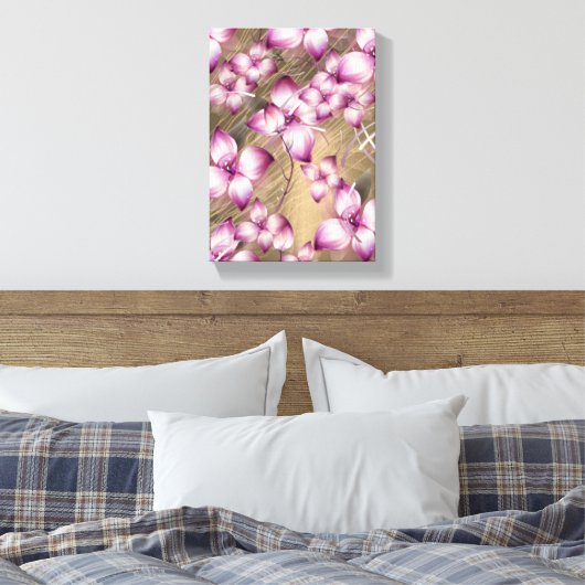 Stretched Canvas Print Moederdag Floral (Insitu (Slaapkamer))