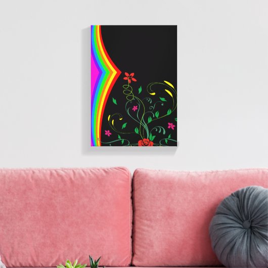 Stretched Canvas Print Moederdag Floral (Insitu (Woonkamer))