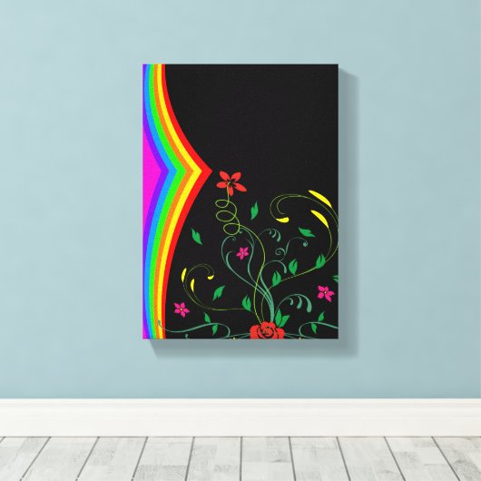 Stretched Canvas Print Moederdag Floral (Insitu (Houten vloer))