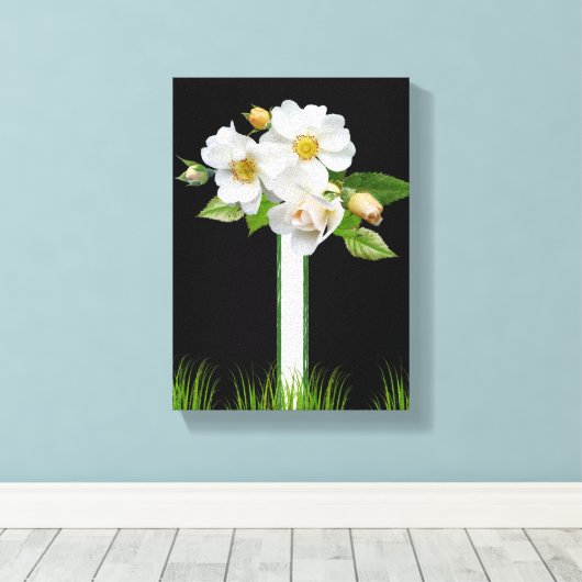 Stretched Canvas Print Moederdag Floral (Insitu (Houten vloer))
