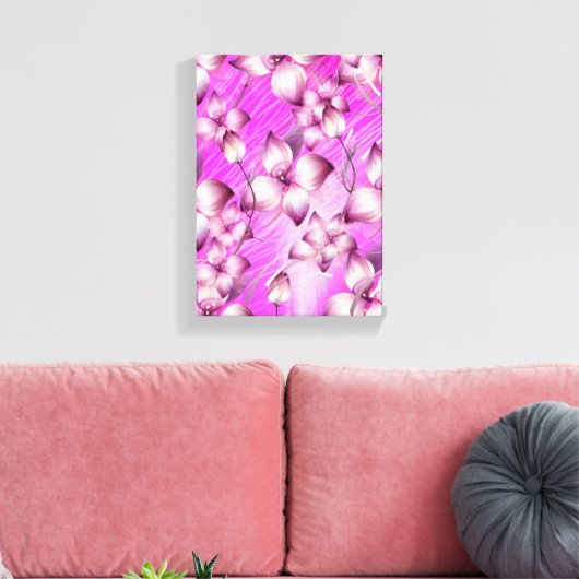 Stretched Canvas Print Moederdag Floral (Insitu (Woonkamer))
