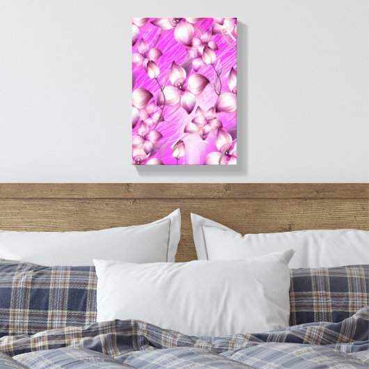 Stretched Canvas Print Moederdag Floral (Insitu (Slaapkamer))