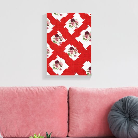 Stretched Canvas Print Moederdag Floral (Insitu (Woonkamer))