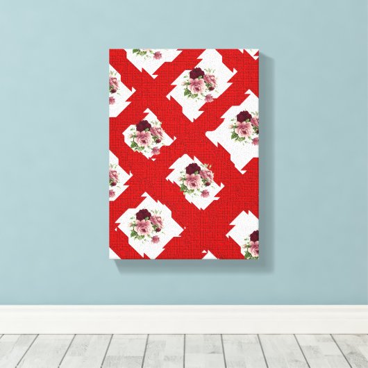 Stretched Canvas Print Moederdag Floral (Insitu (Houten vloer))